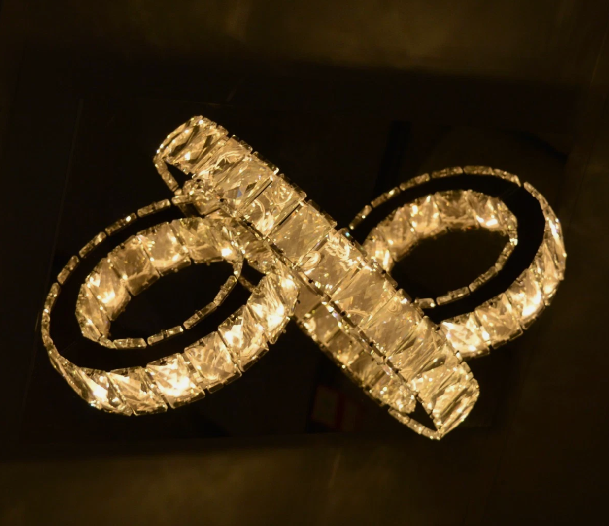 Luxury Modern 3 Ring LED Ceiling Light Gold Circular Flush Mount Contemporary