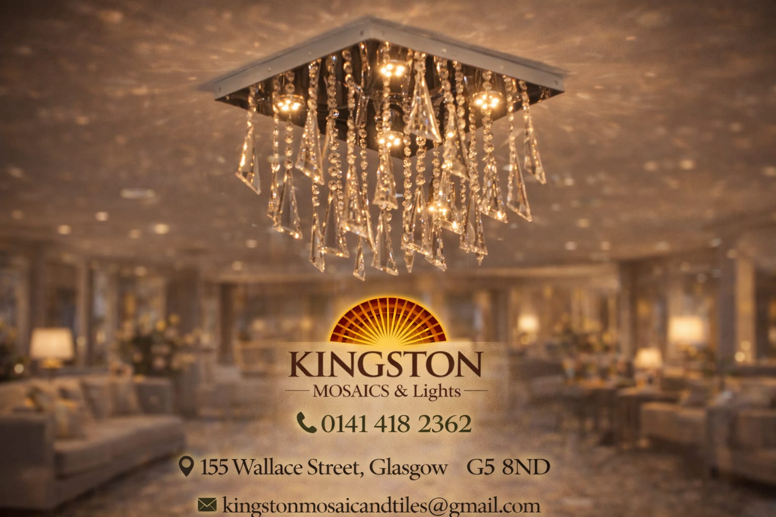 Luxury Crystal LED Flush Mount Ceiling Light – Modern Square Raindrop Chandelier