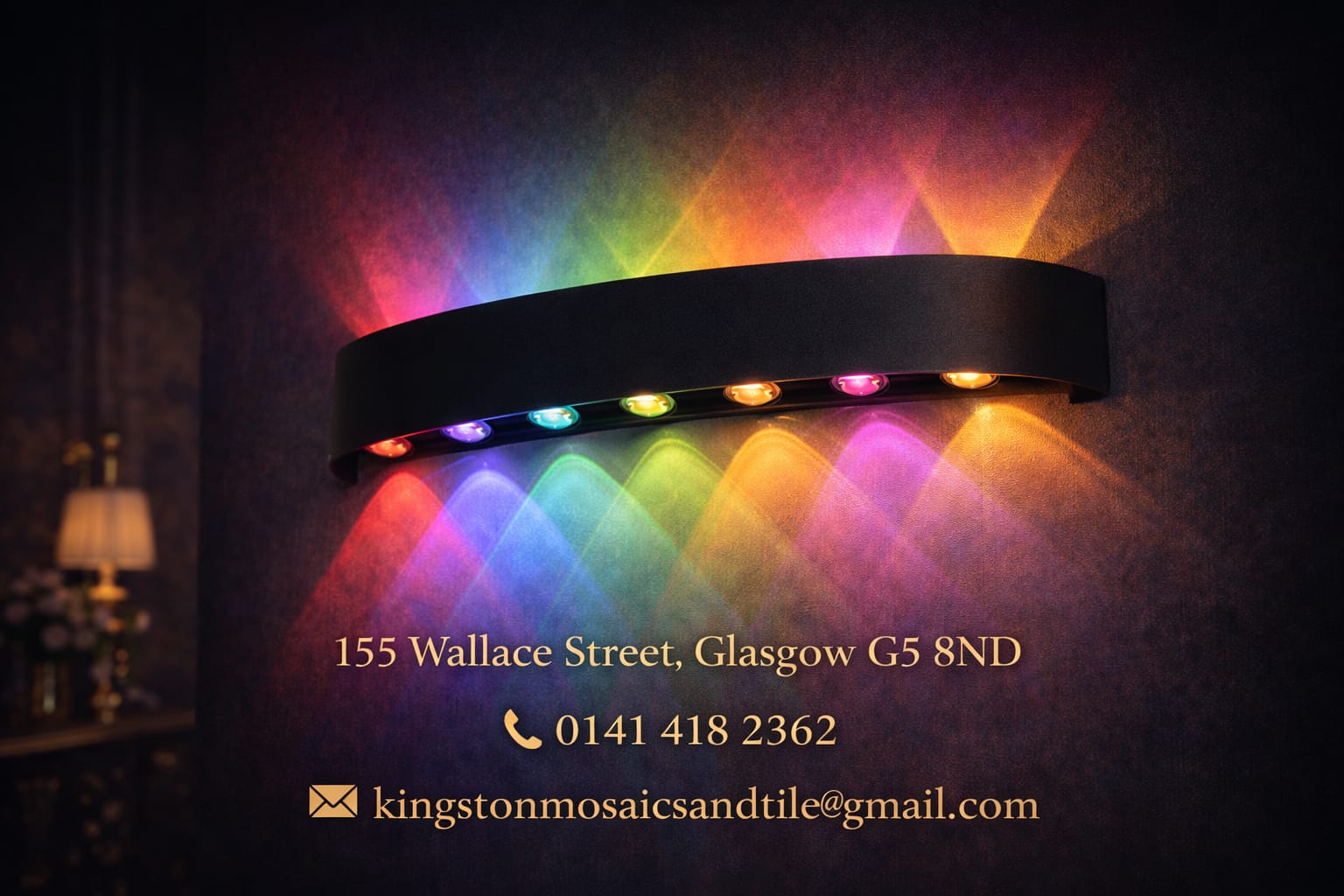 Aurora RGB Wave Wall Light – Modern Colour Changing LED Decorative Sconce
