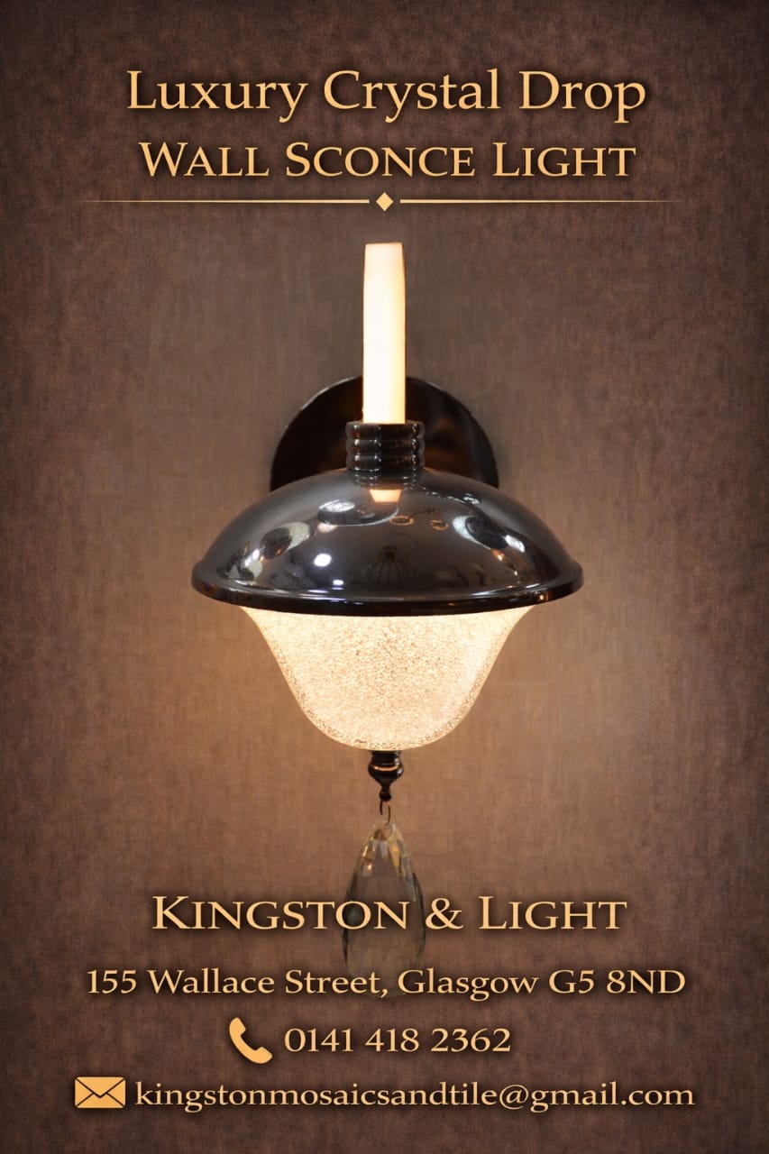 Luxury Crystal Drop Wall Sconce Light – Modern Decorative Wall Fixture