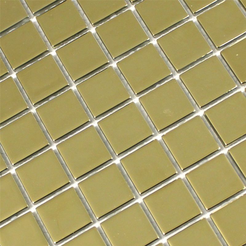 Mirrored Gold Glass Mosaic Tile-300*300*8mm-11sheets-1m2-25PGOld
