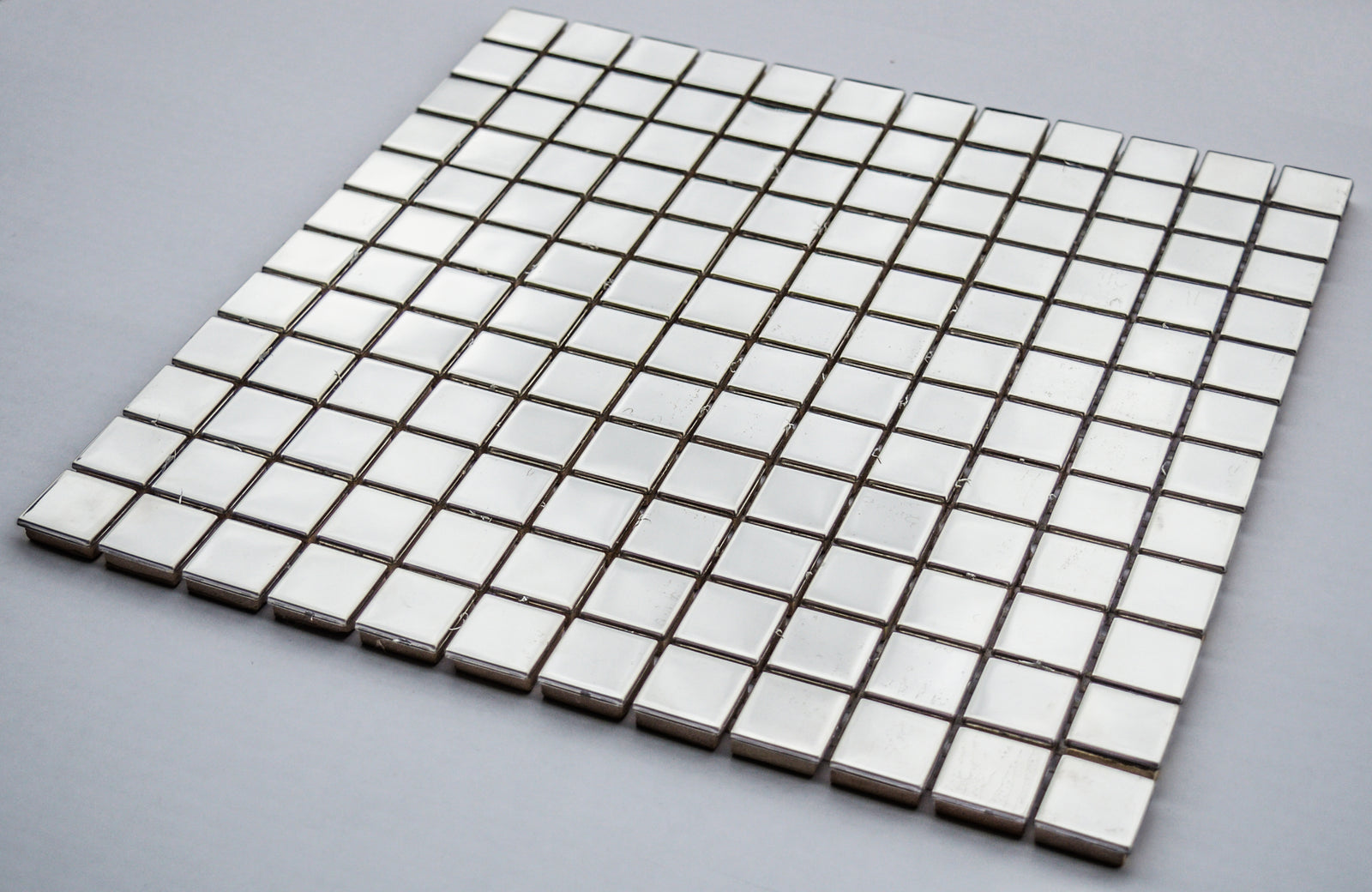 Mirrored Silver Aluminium Ceramic Mosaic Tiles-300*300*8mm-11sheets-1m2