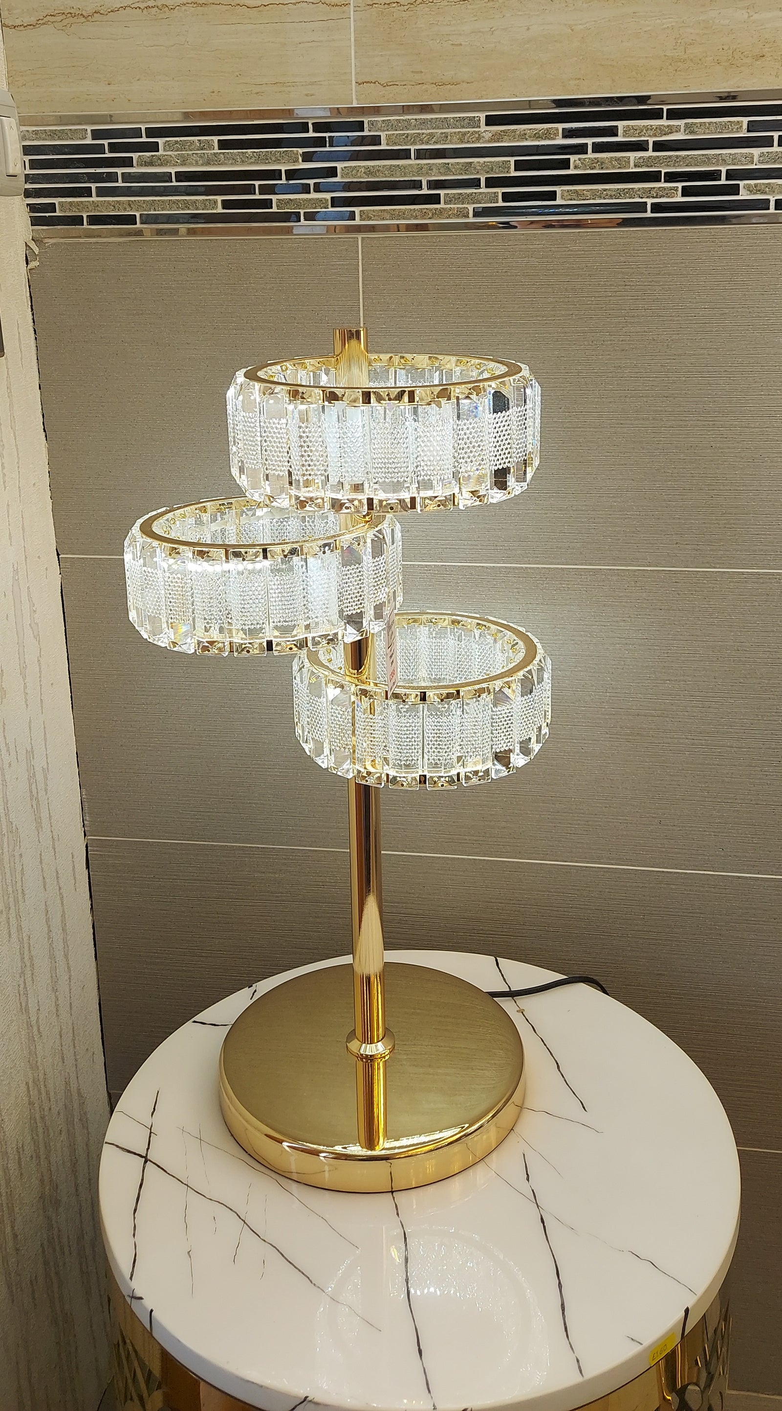 5 Tier Crystal LED Pendant Ceiling Light-color changing & dimmer feature with remote control –Y608-400+600
