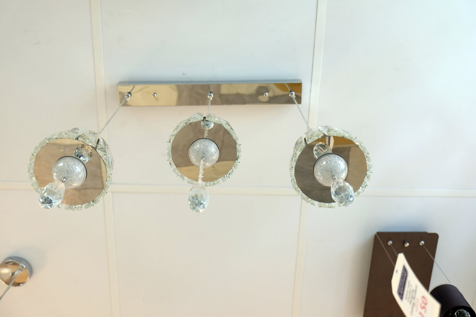 Mirrored Crystal Suspended Ceiling Light