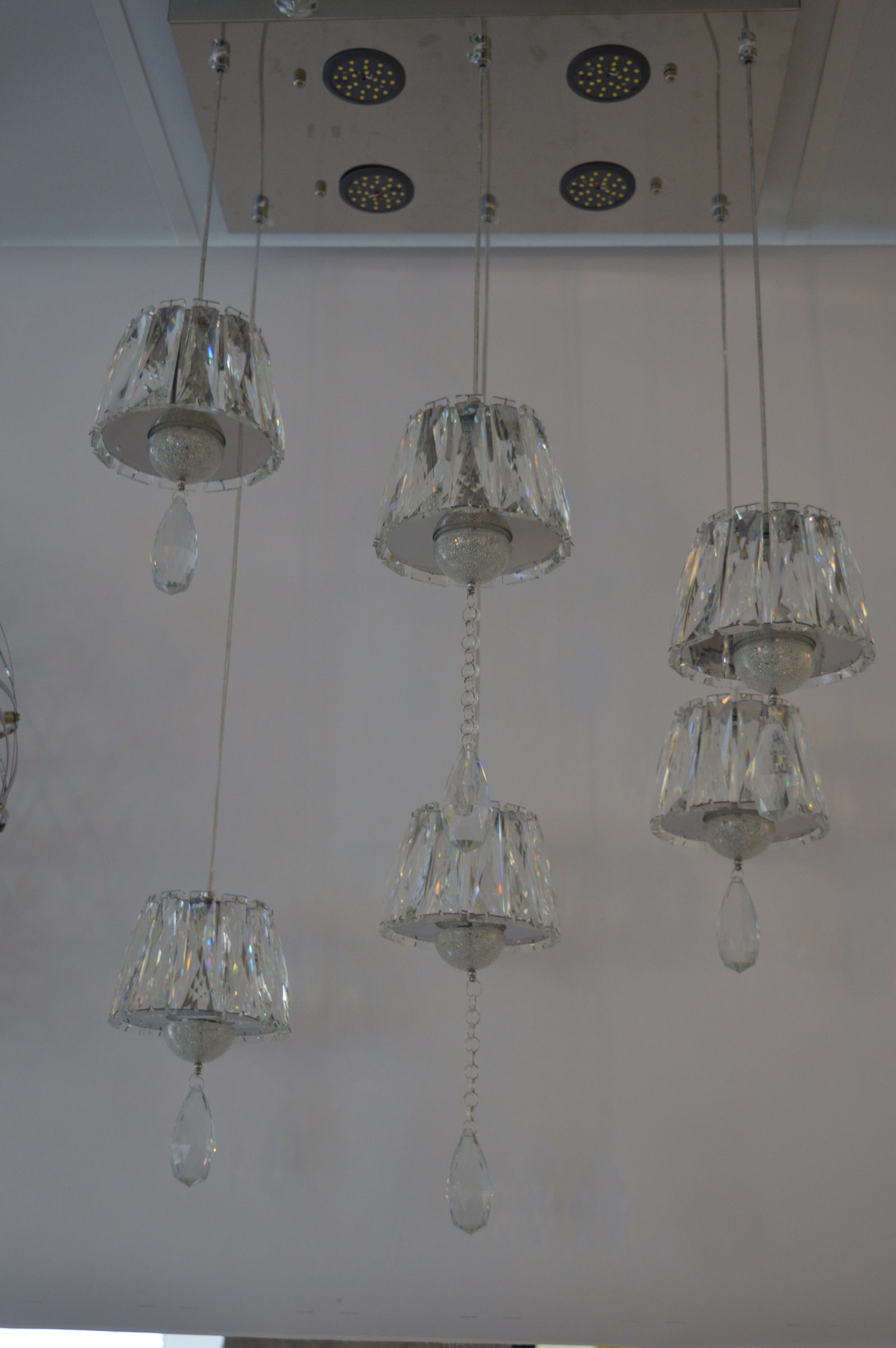 Mirrored Crystal Suspended Ceiling Light