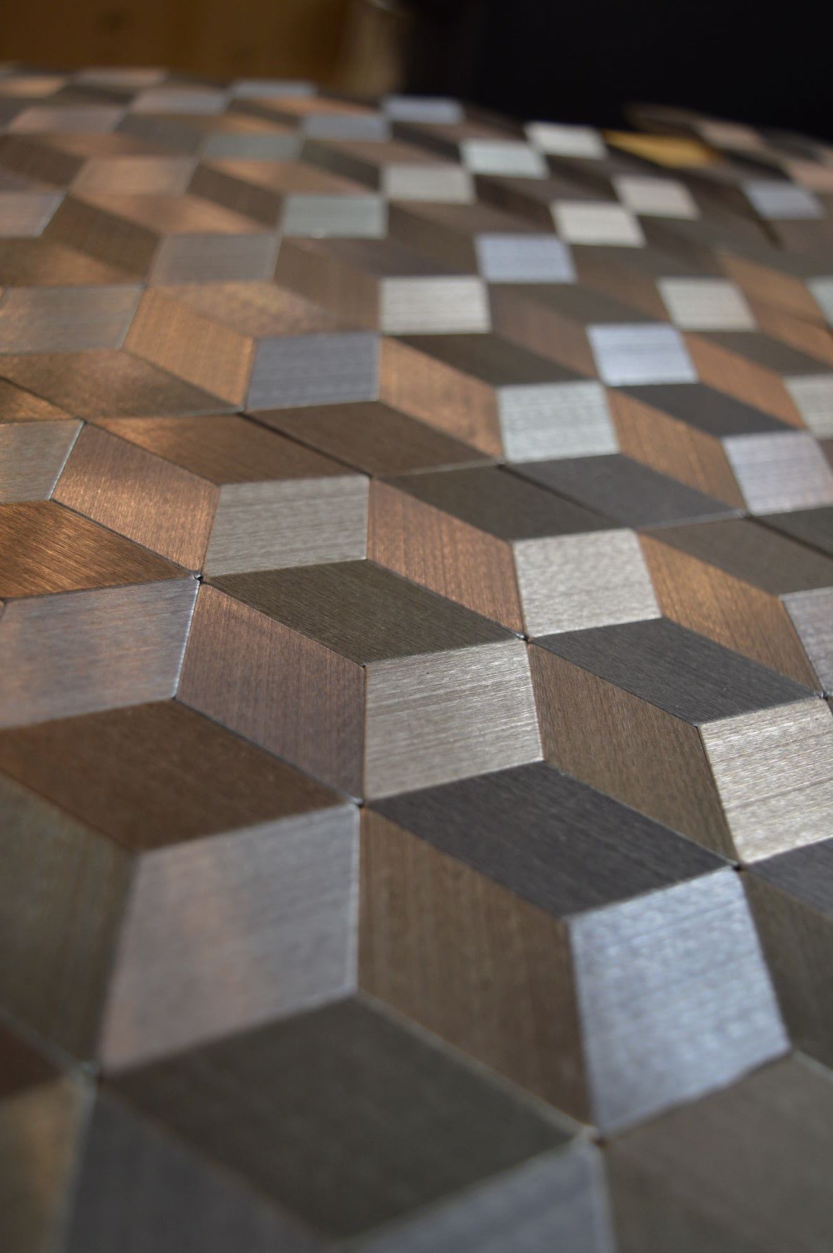 Silver Self Adhesive 3D Peel & Stick Aluminium Mosaic Tiles | 300x300x8mm | 11=1m2-SG108