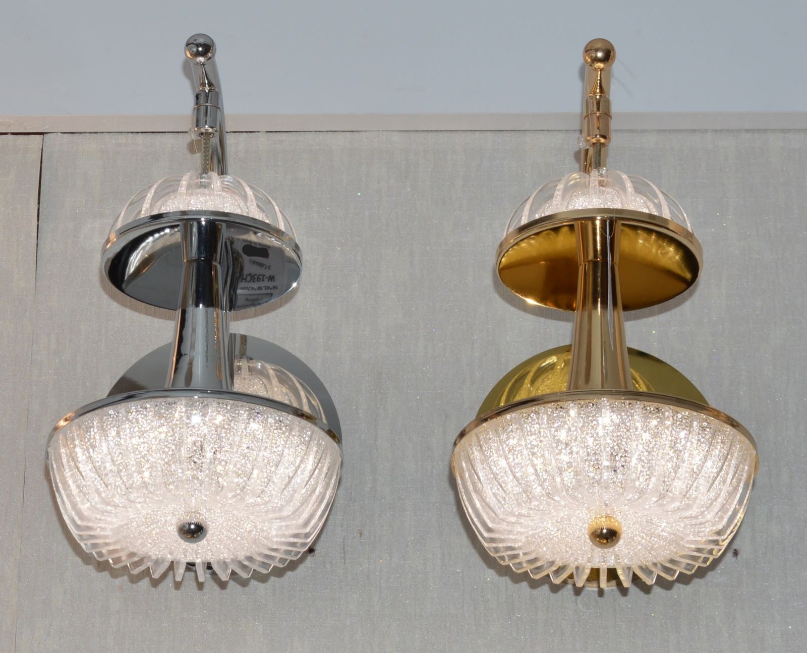 Crystallic Hanging Pendant Wall Light-W-193Chrome & Gold