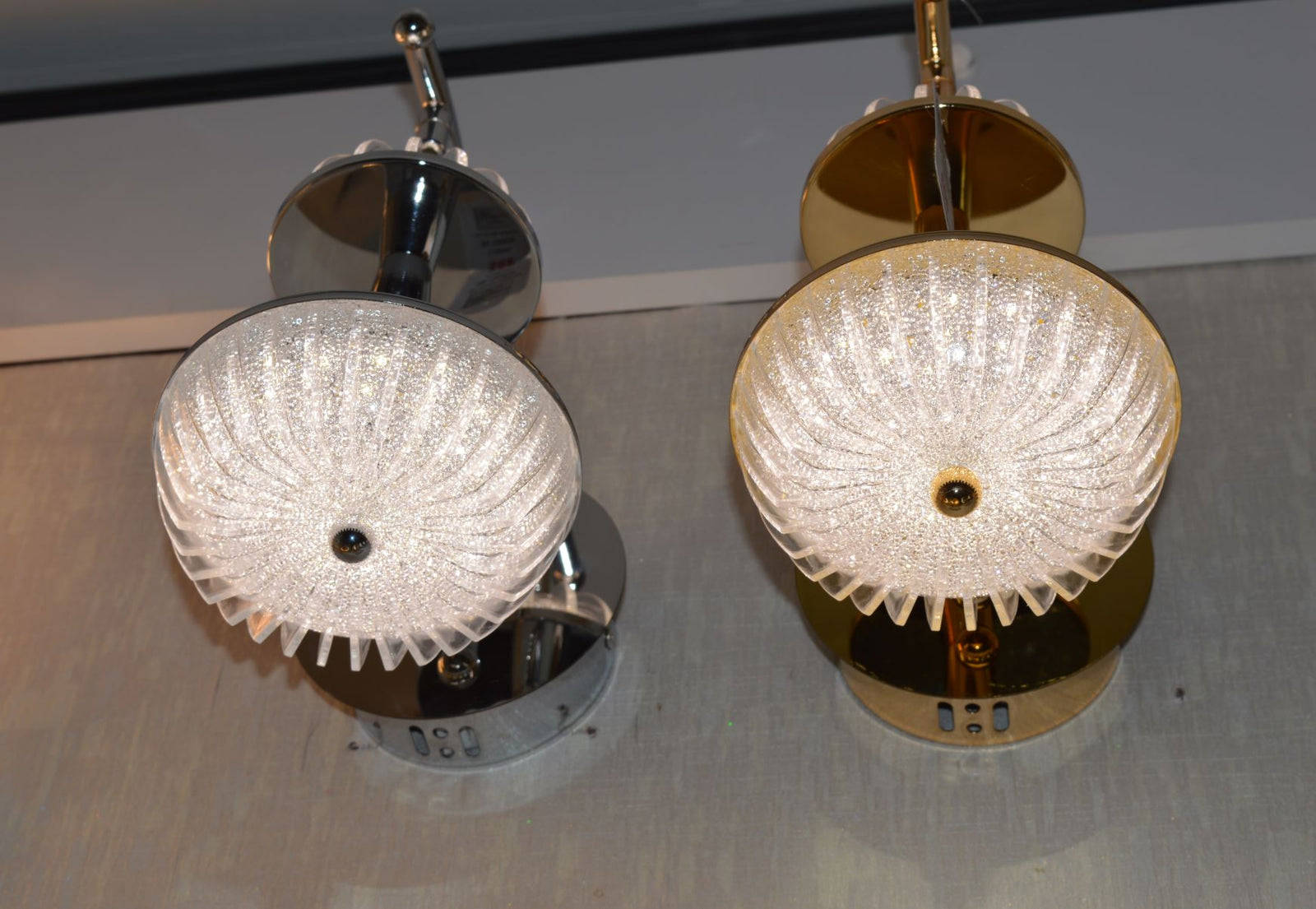 Crystallic Hanging Pendant Wall Light-W-193Chrome & Gold