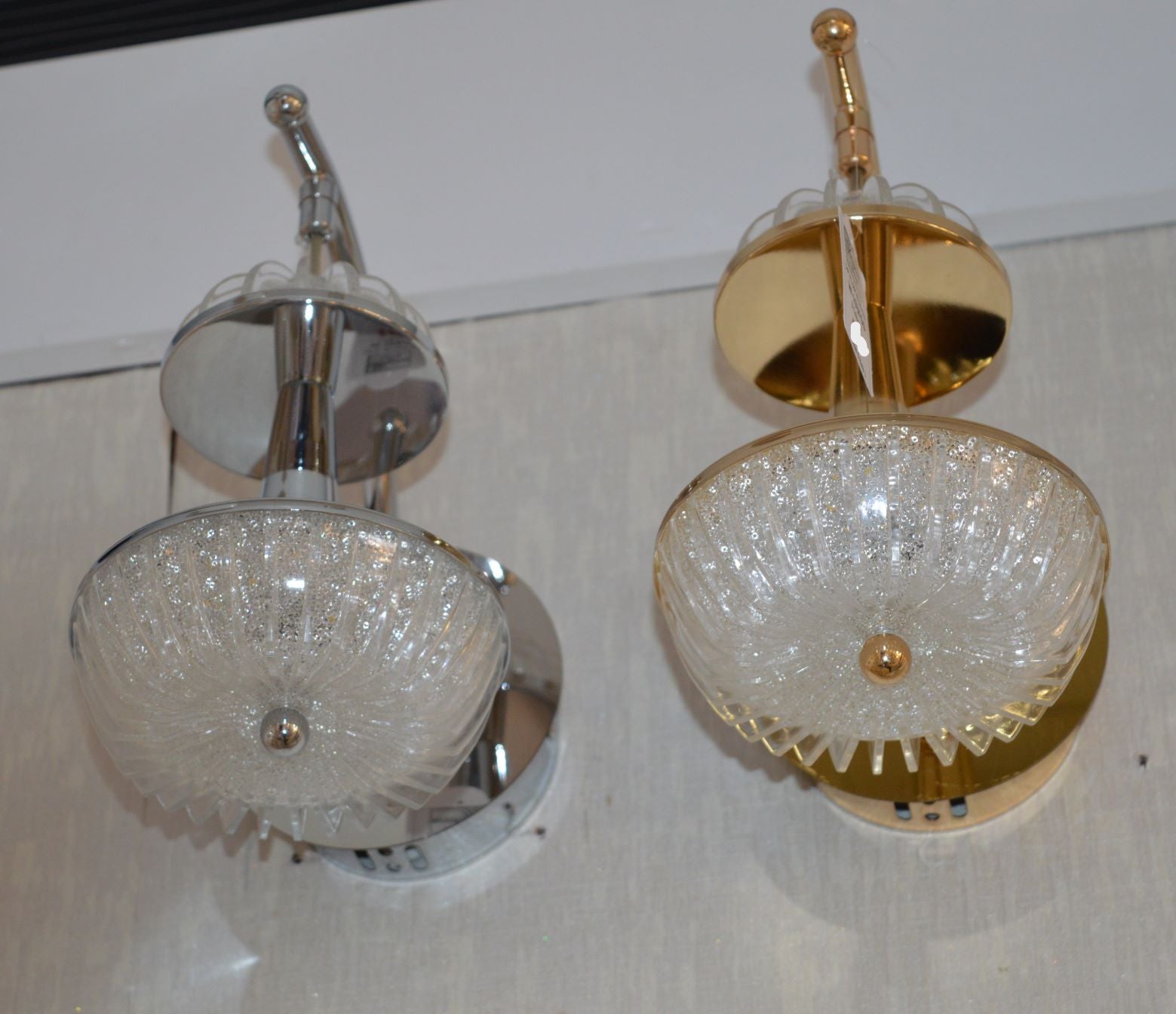 Crystallic Hanging Pendant Wall Light-W-193Chrome & Gold