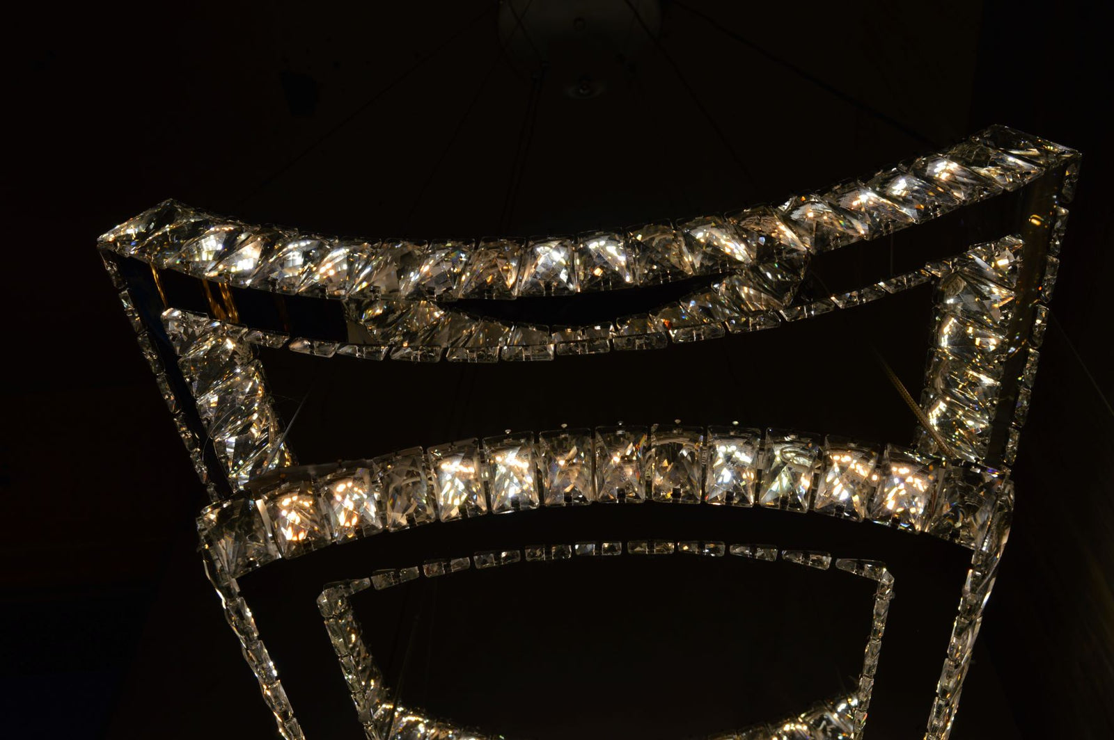 5 & 2 Layer Crystallic LED Chandeliers -Colour Changing Dimmable with Remote Control-5103-550 & 5103-550-5-Chrome & Gold