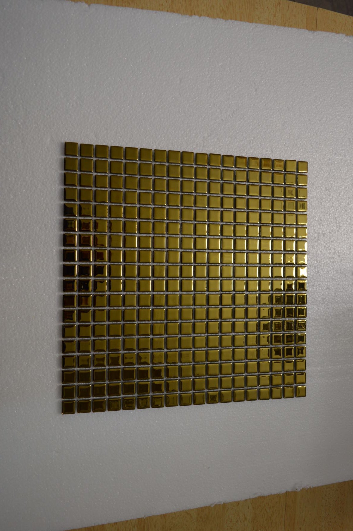 Mirrored Gold Glass Mosaic Tile-300*300*8mm-11sheets-1m2-25PGOld