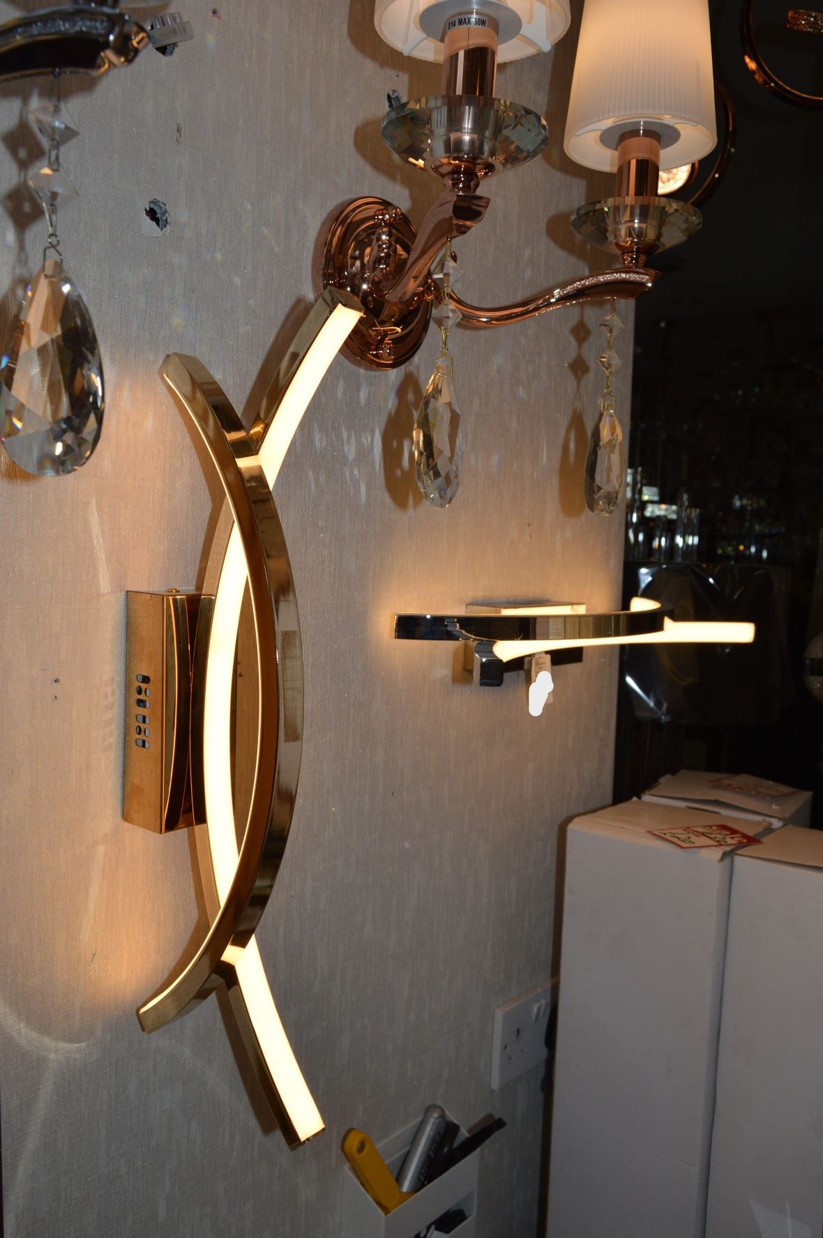 Warm LED Wall Lights-MB220523-Chrome & Gold