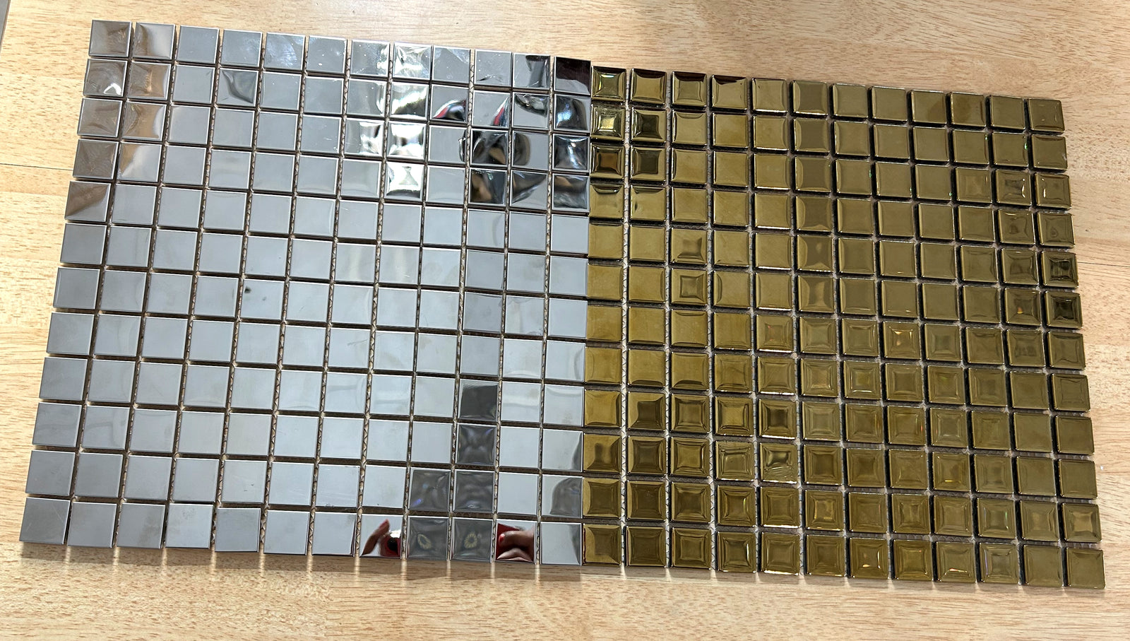 Mirrored Gold Glass Mosaic Tile-300*300*8mm-11sheets-1m2-25PGOld