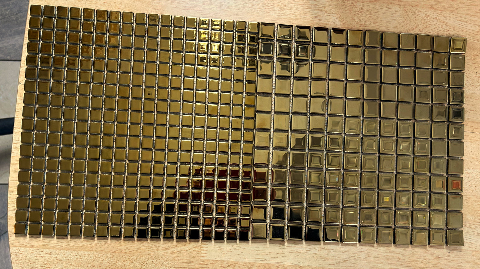 Mirrored Gold Glass Mosaic Tile-300*300*8mm-11sheets-1m2-25PGOld