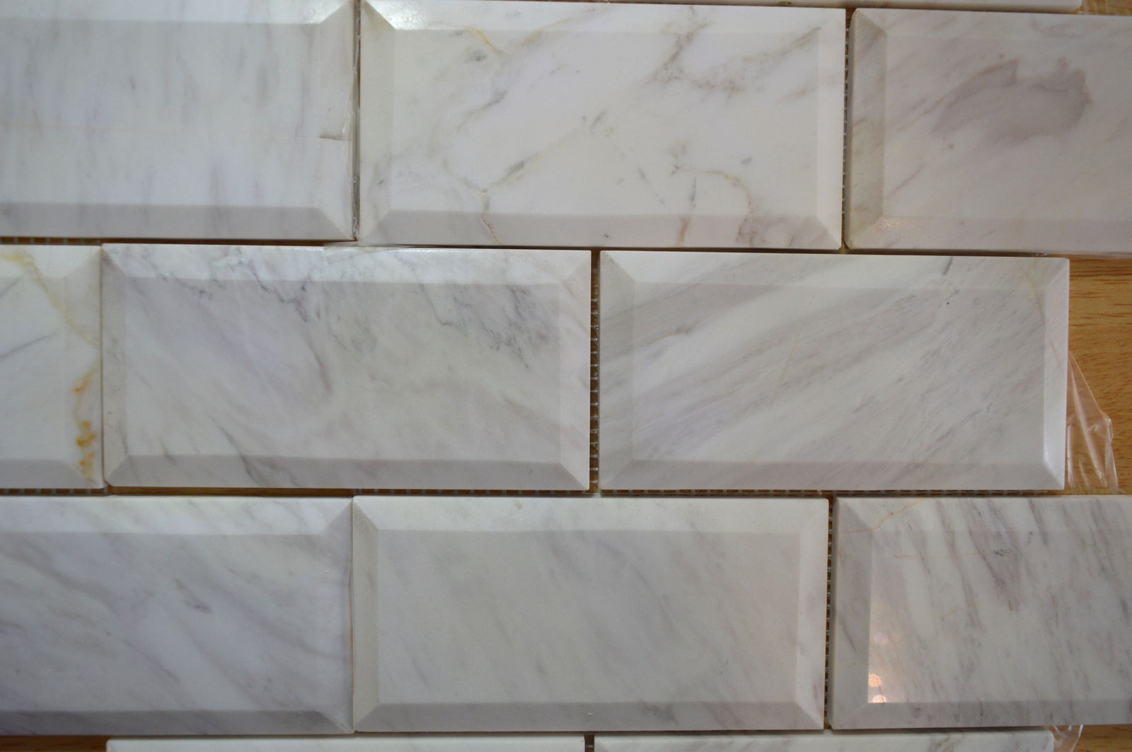 White & Grey Brick Effect Rectangular Stone Mosaic Tiles | 300x300x8mm | 11=1m2