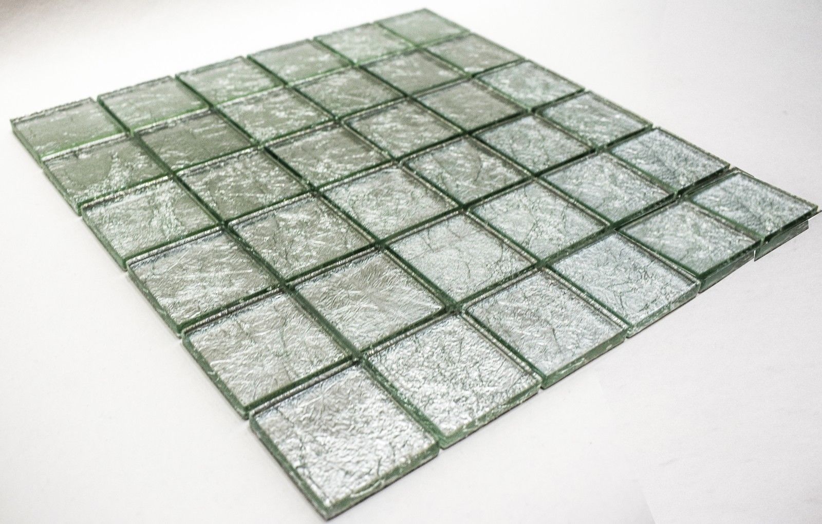 Silver Glint Glass Mosaic Tile-300*300*8mm-11sheets-1m2-48BTM-9K