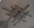 Thin metallic silver frame LED crystallic ceiling mounted light [C89384-6]