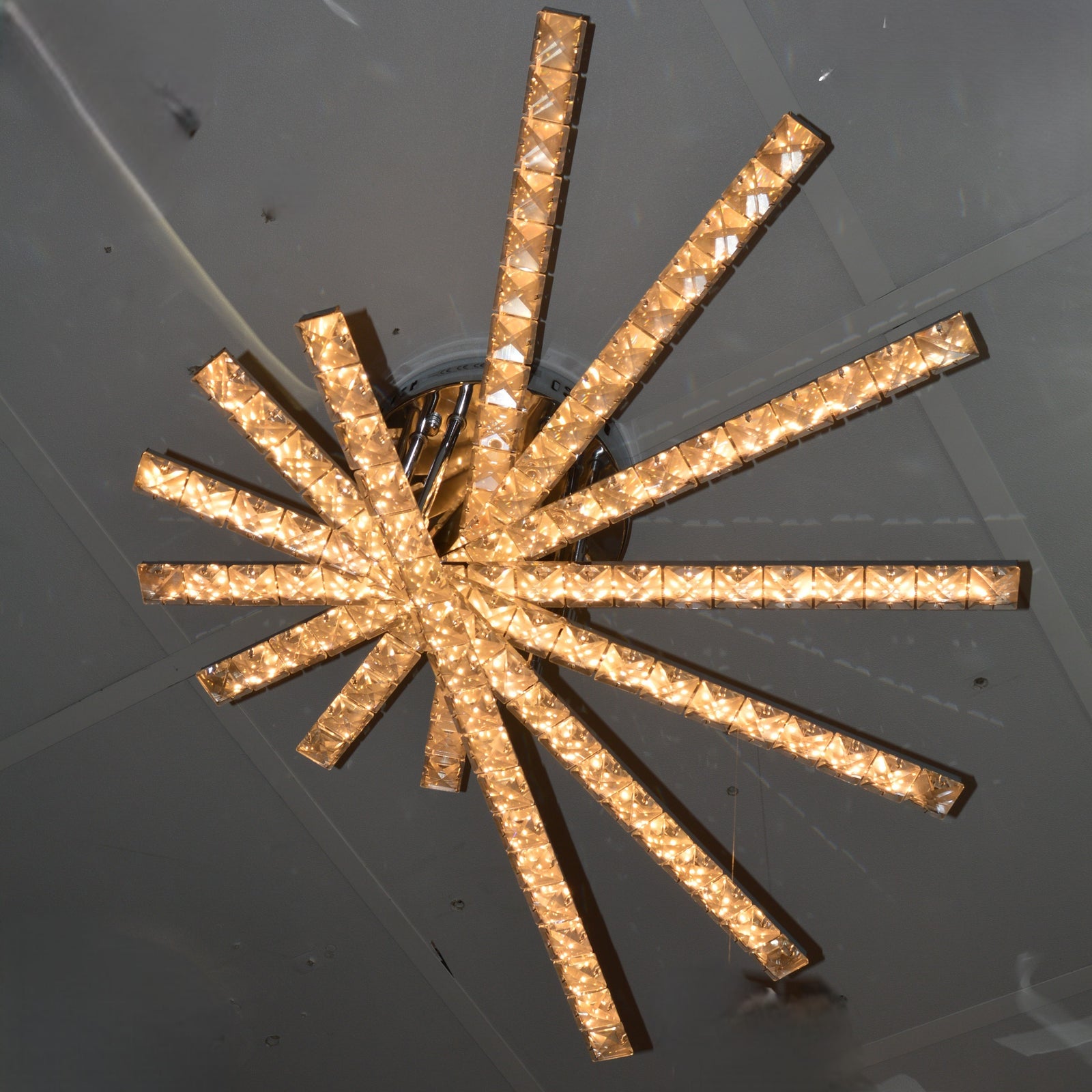Thin metallic frame LED crystallic ceiling mounted light [C89384-3]
