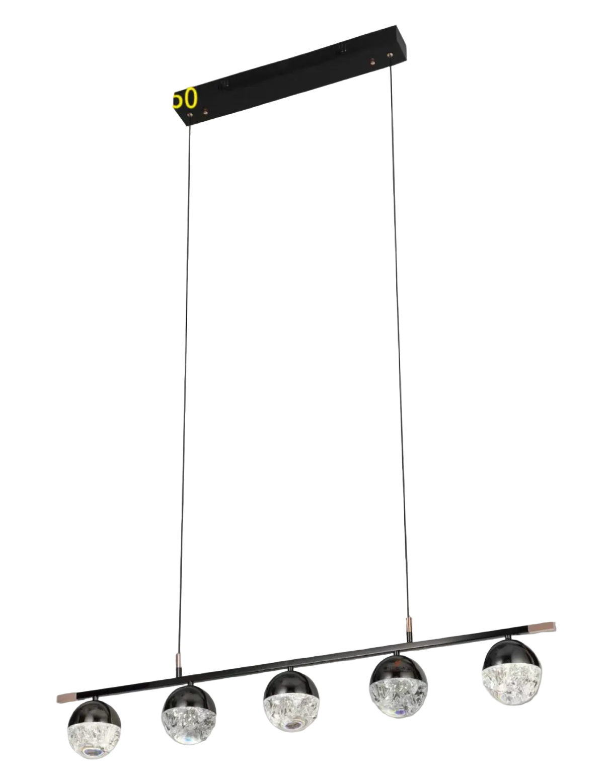 Luxury Light Linear Crystal LED Pendant Chandelier Black - 02 Options