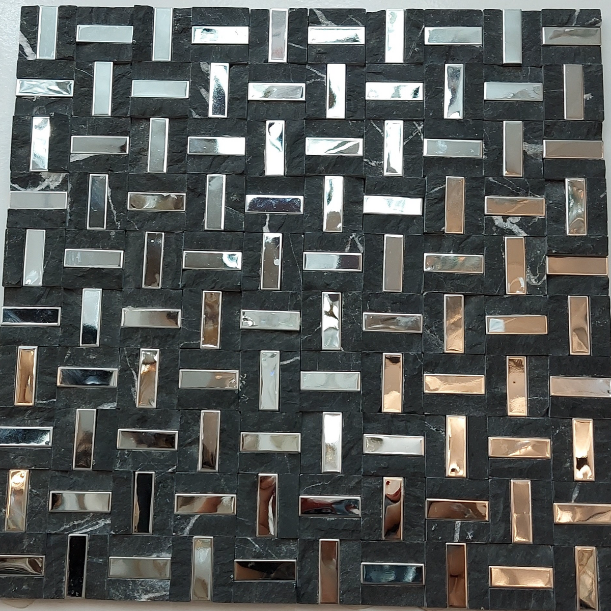Black Mirror Stone Mosaic Tile