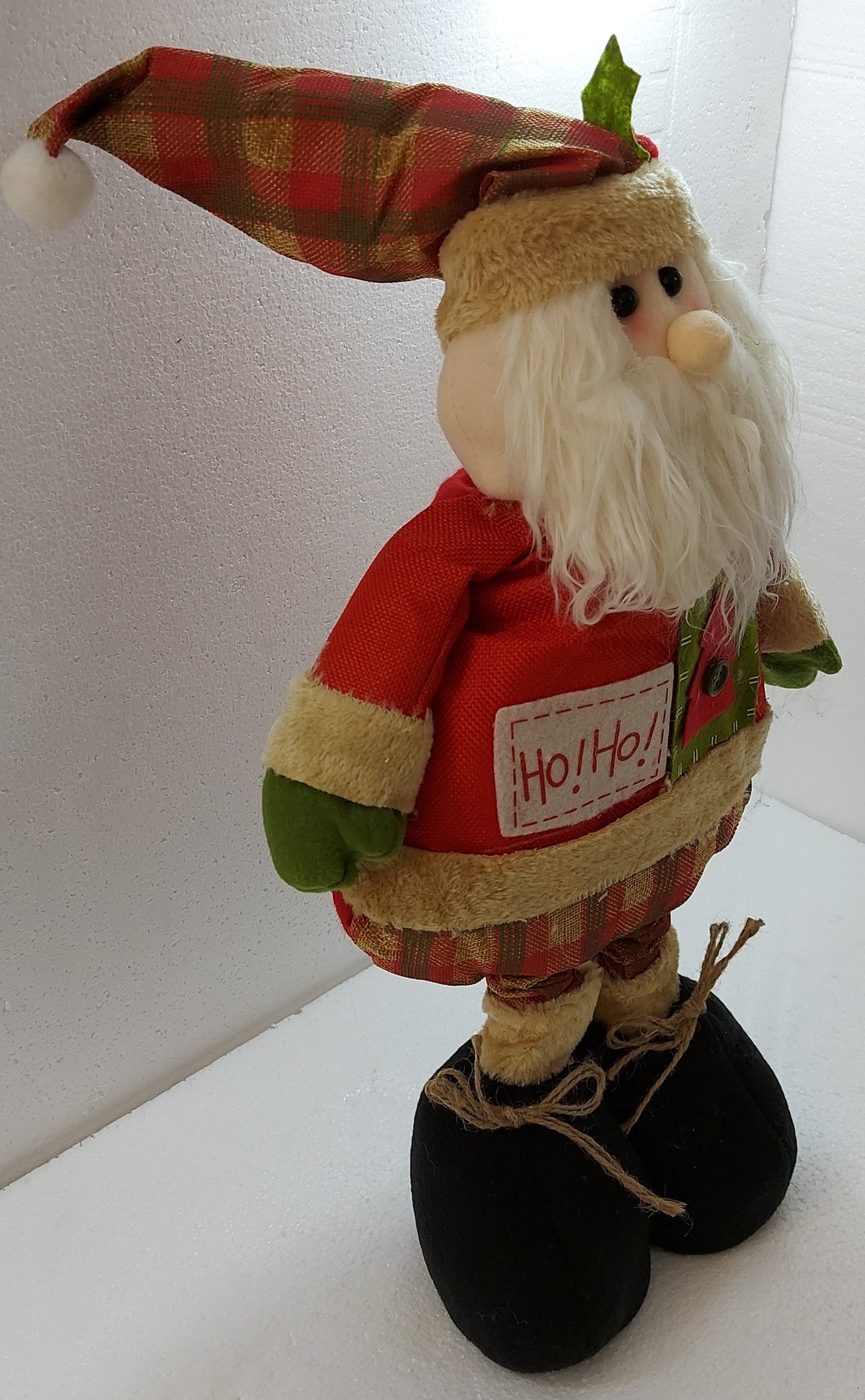 Colourful Wreath with Golden LED Lights for Christmas Decoration