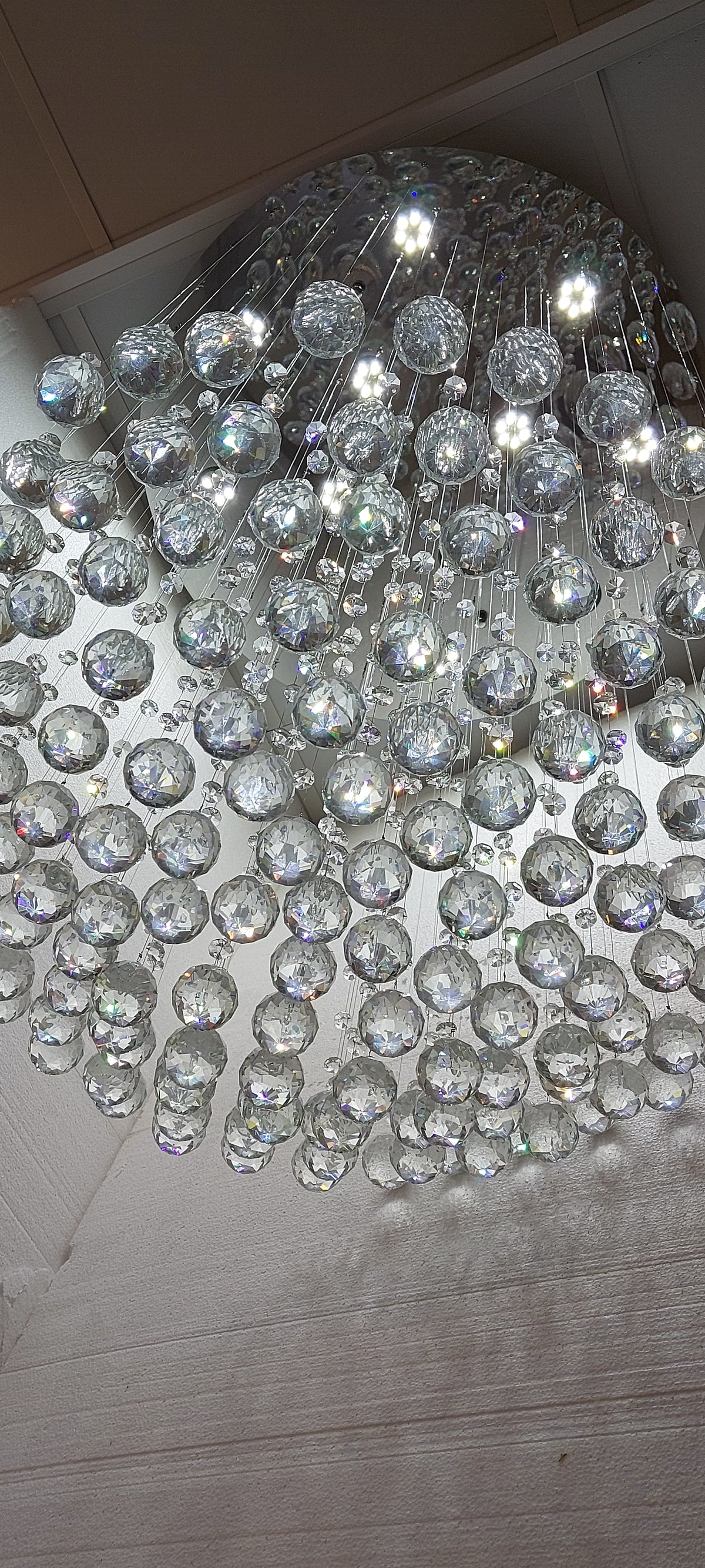 Luxury Crystal Raindrop LED Chandelier – Multi-Tier Waterfall Ceiling Chandelier