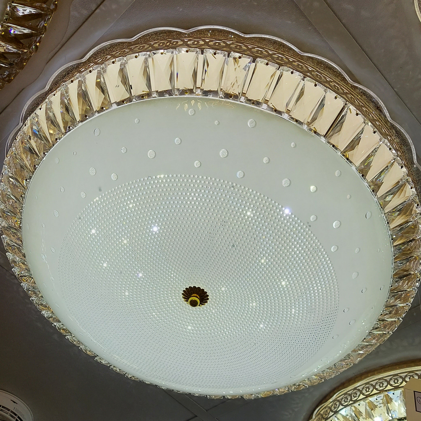 Circular glass frame -shaded light-with Colour Changing Function-909/600-1-60*60*13cm-104w & 909/500-1-50*50*11cm-85w