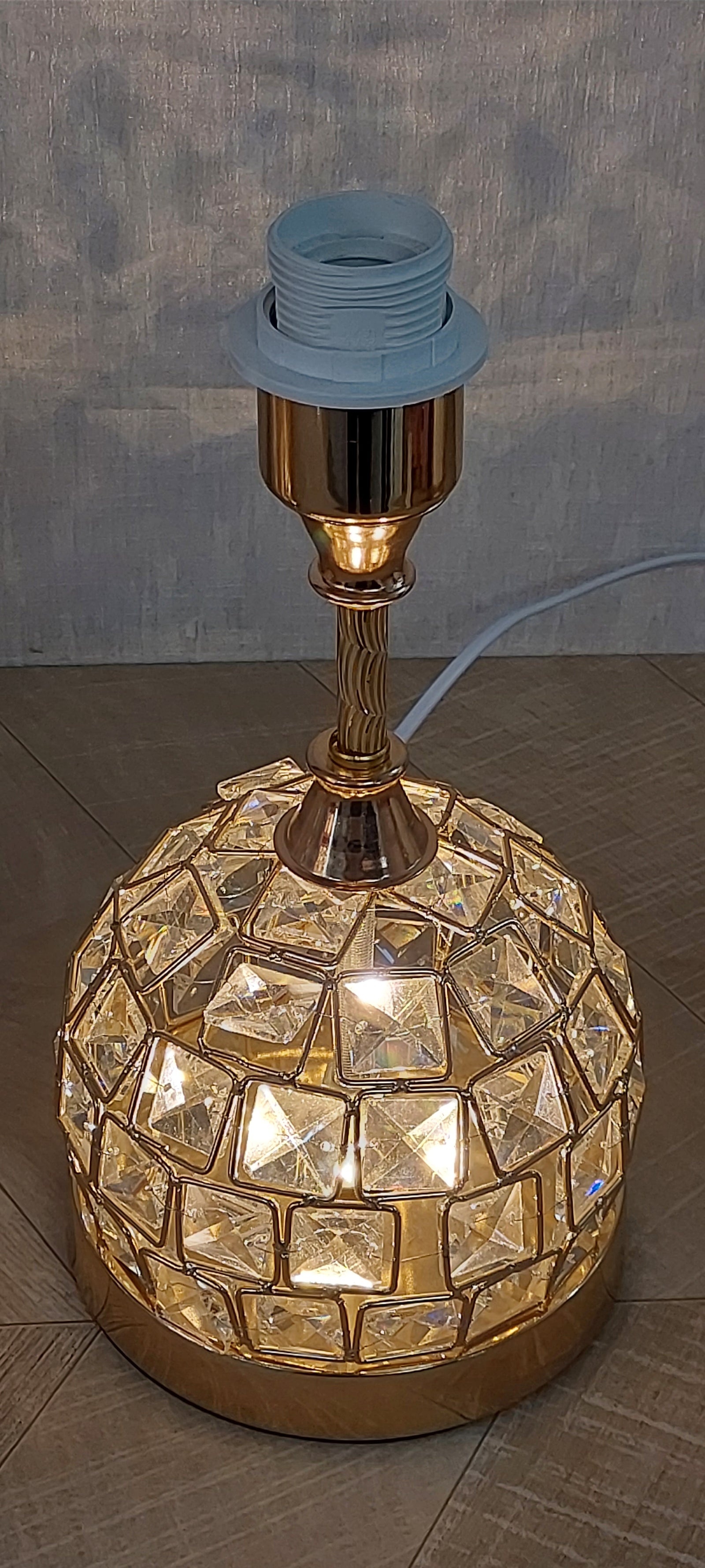 Modern crystallic table lamp with incorporated LED-Without Lamp Shade