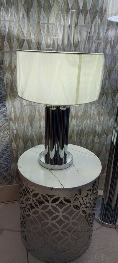 Free standing Modern Floor Lamps with matching Table Lamps –A145-46Chrome & Gold