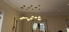 Crystal Glob single Pendant Light with Colour Changing feature-2113-1P-chrome & gold
