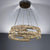 Round Crystallic Pendant Ceiling Light-Colour Changing Dimmable with Remote Control-2007-3-65*65*20cm-Chrome