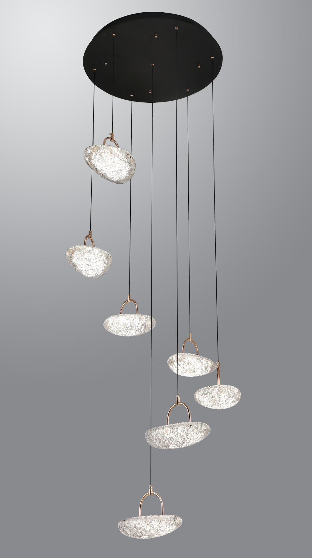 Luxury Drop Crystal LED Pendant Chandelier Black Ceiling Light Modern - 3 Sizes