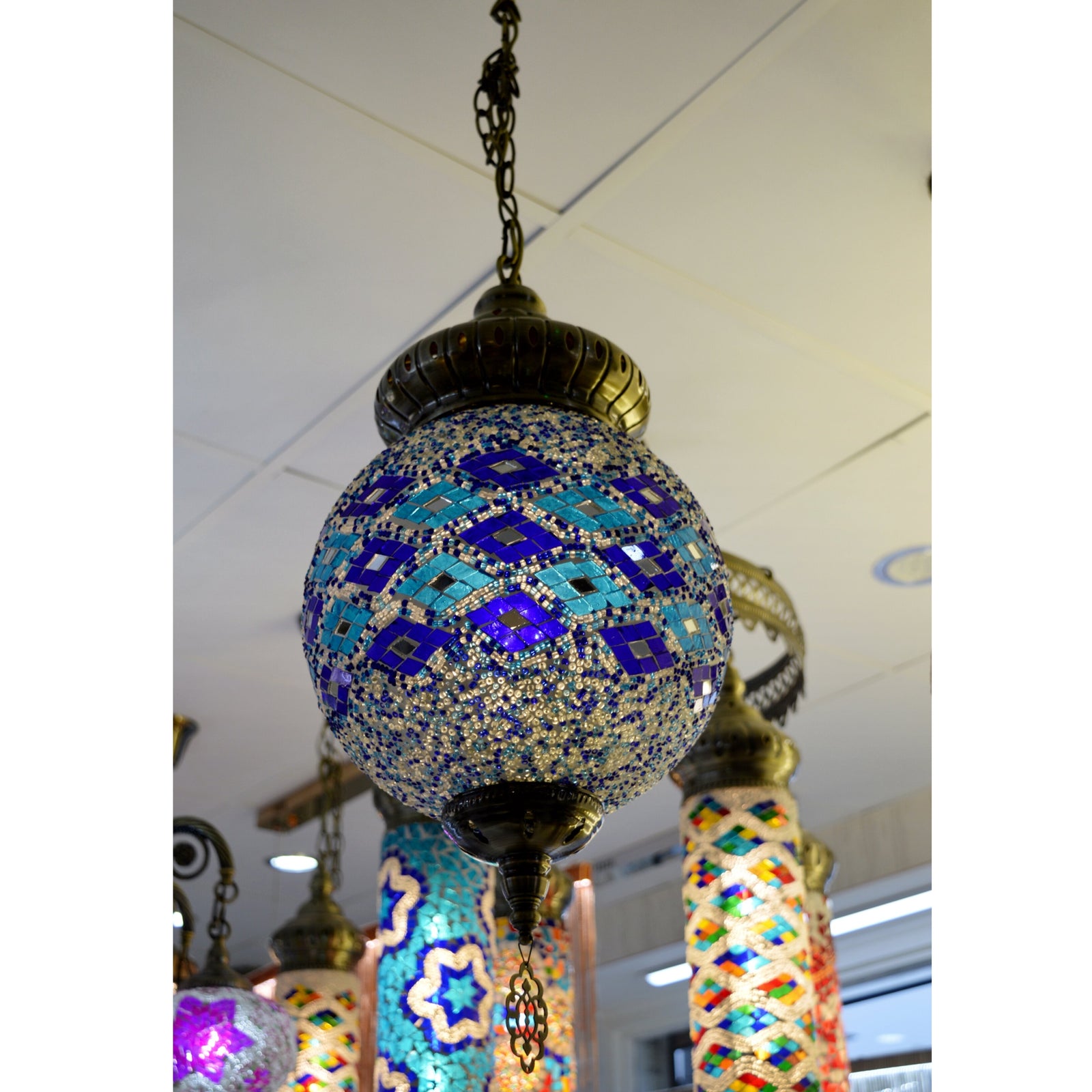 Large Globe Turkish Pendant Light