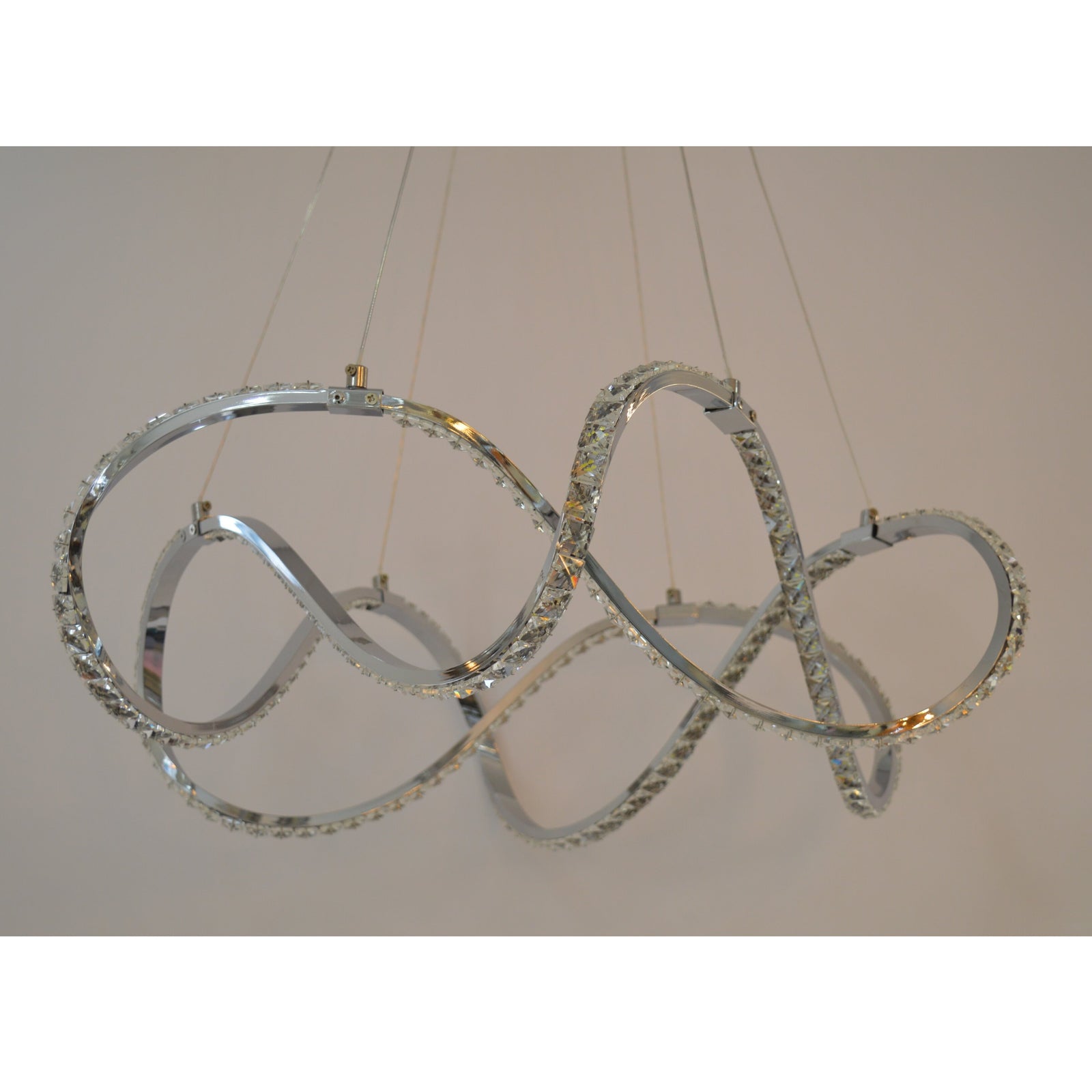 LED Incorporated Metallic Wave Frame