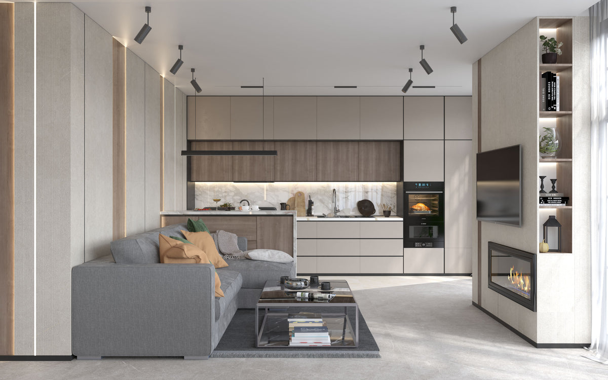 Big Panel Size Light Beige Porcelain Tiles Wall & Floor Tiles-900*2600*9mm-90-260DBY09165M