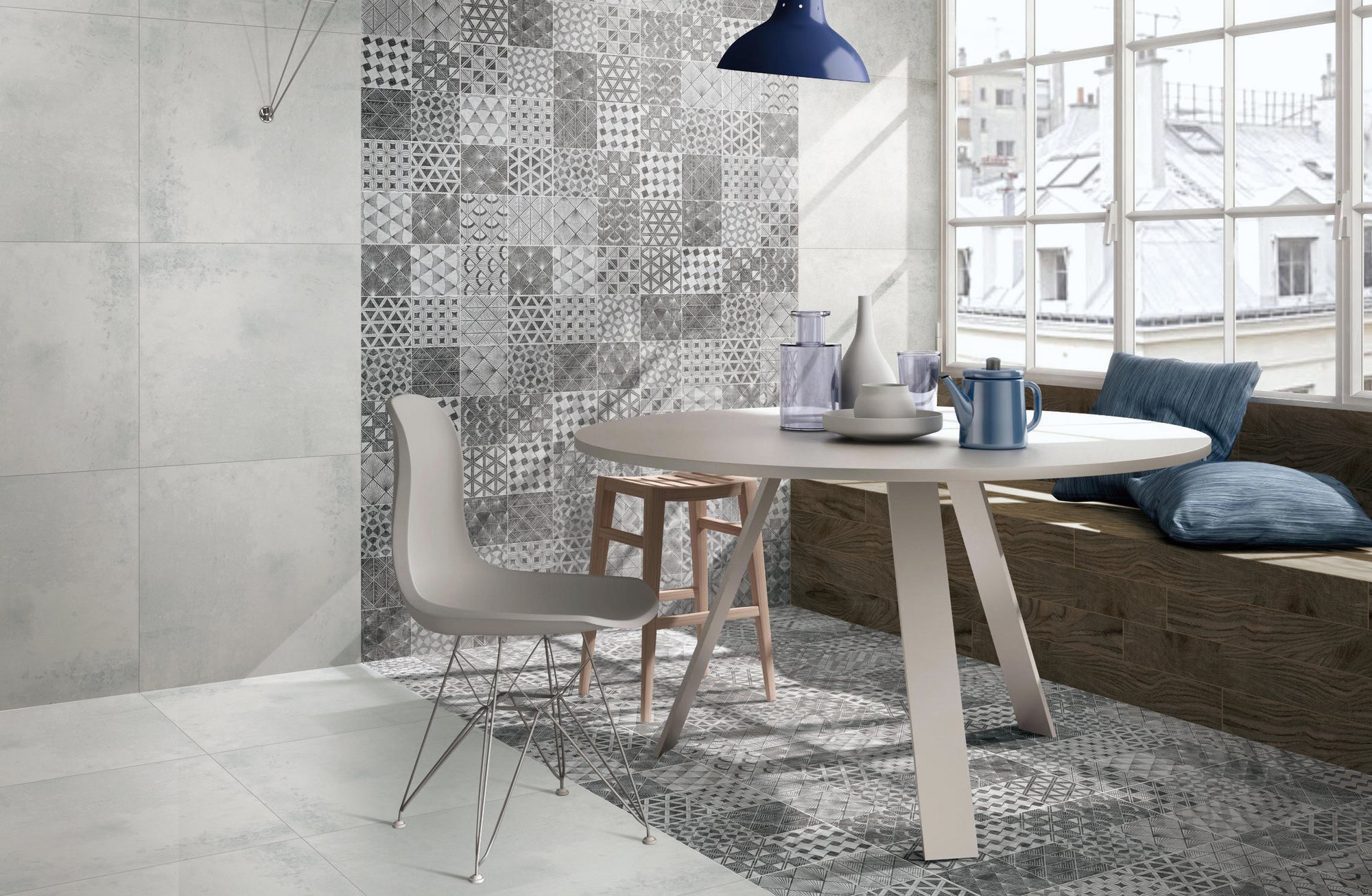 Light Grey and Dark Grey Lappato Sugar Polished Porcelain Tiles Wall & Floor Tiles-60*60 & 80*80 -8FVA005DPM