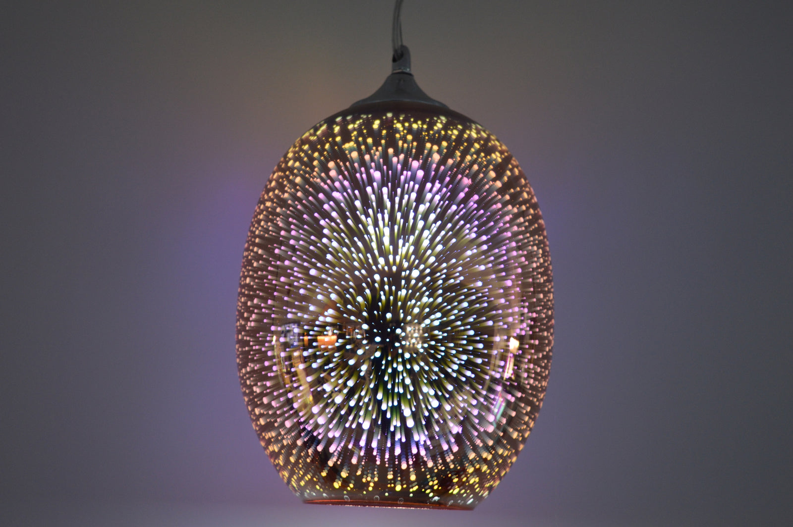 3D Firework Infinity Glass Pendant Ceiling Light | Modern LED Hanging Lamp