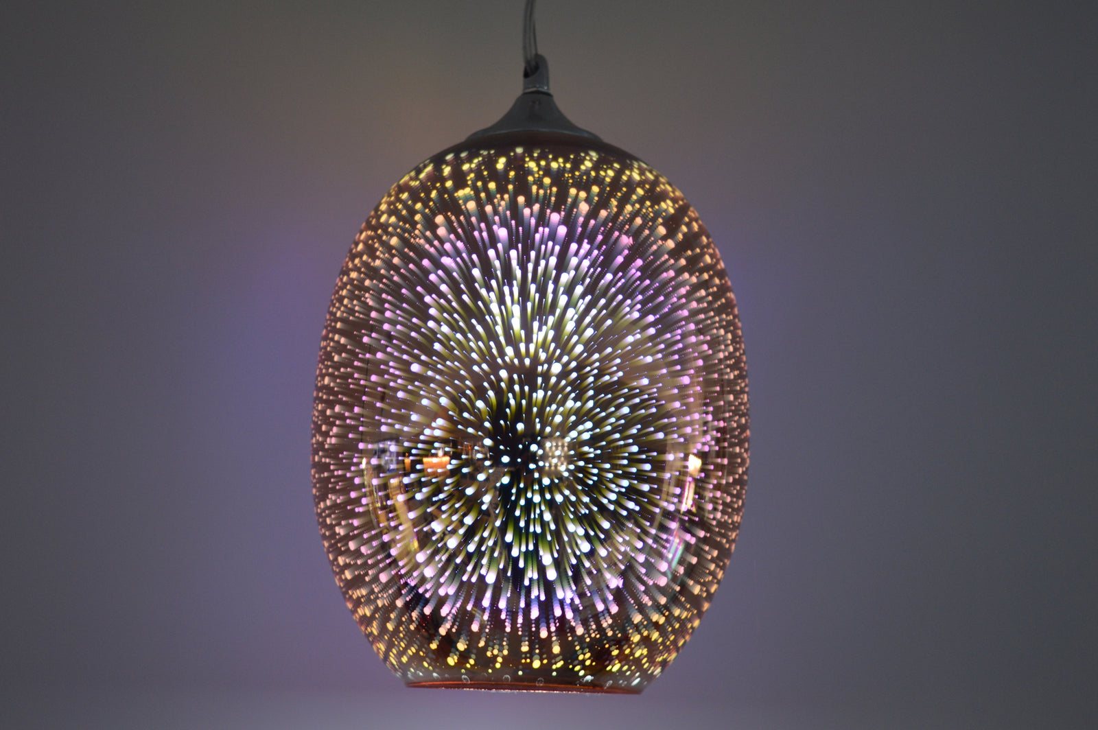 3D Firework Infinity Glass Pendant Ceiling Light | Modern LED Hanging Lamp