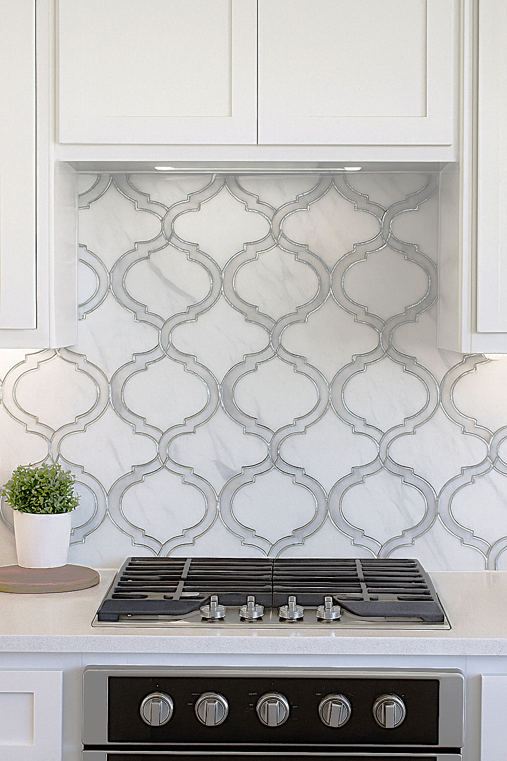 Porcleain Decor Tiles in large Greyscale with silver trim | 1 sheet 60 x 30 cm | 6 tiles 1 sqm-D-RTX-1