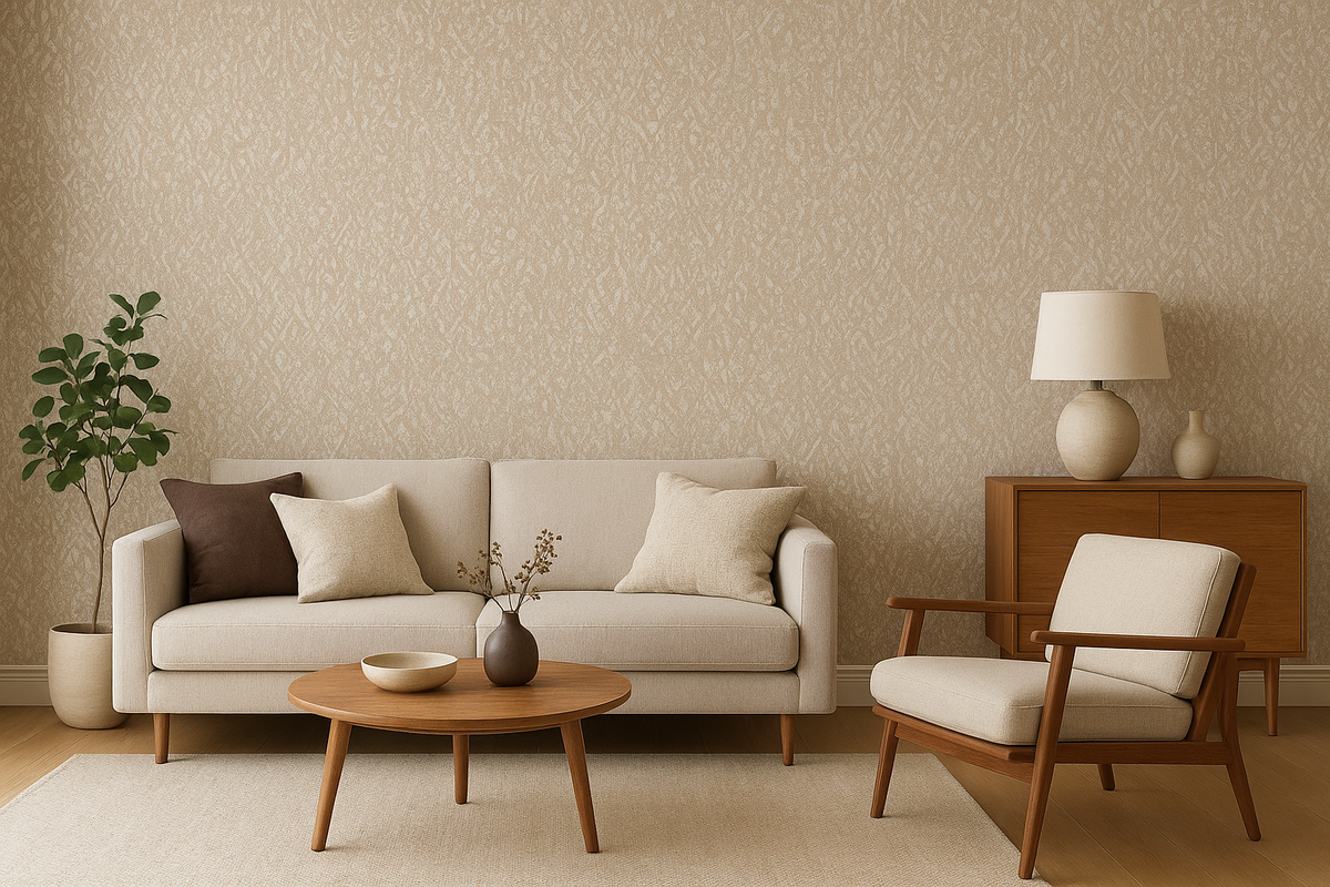 Lifestyle Luxury Wallpapers in Grey with silver Textured & Grey with Beige Textured-10mtr Length and 1mtr Width-Equal to Normal 2Rolls-DK.23240-1 & 3