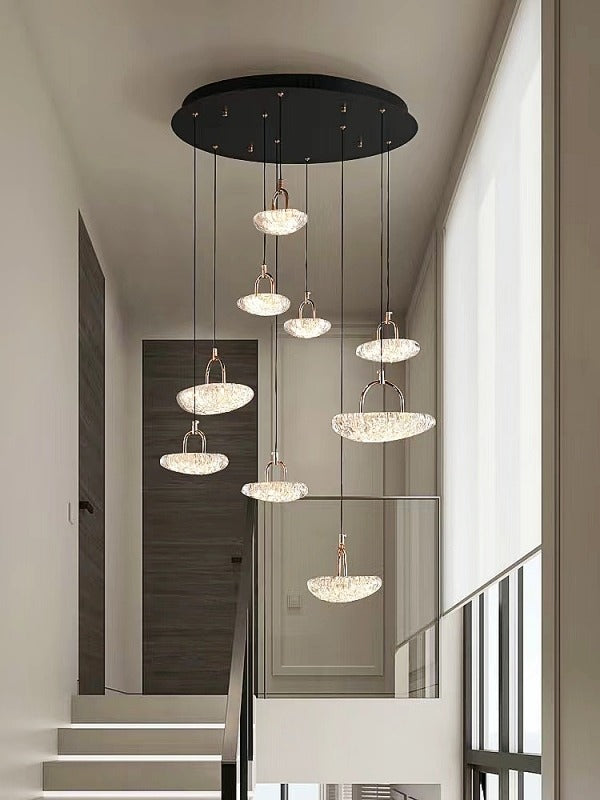 Modern Crystal Design Black and Gold Color Hanging LED Chandelier/Ceiling Light with Color Changing Dimmable+Remote control-2325