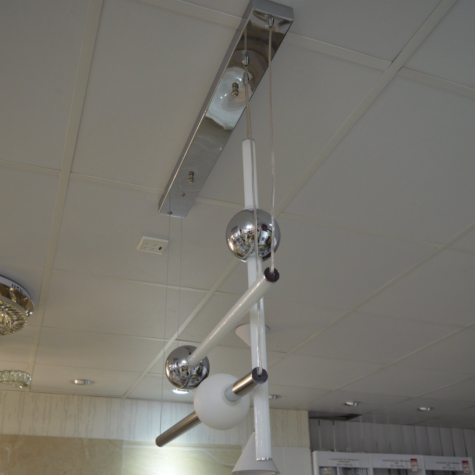 White & Silver modern geometric light [D8071 A-B]