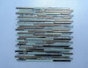 Olive & Gold Lined Glass Mosaic Tiles-300*300*8mm-11sheets-1m2