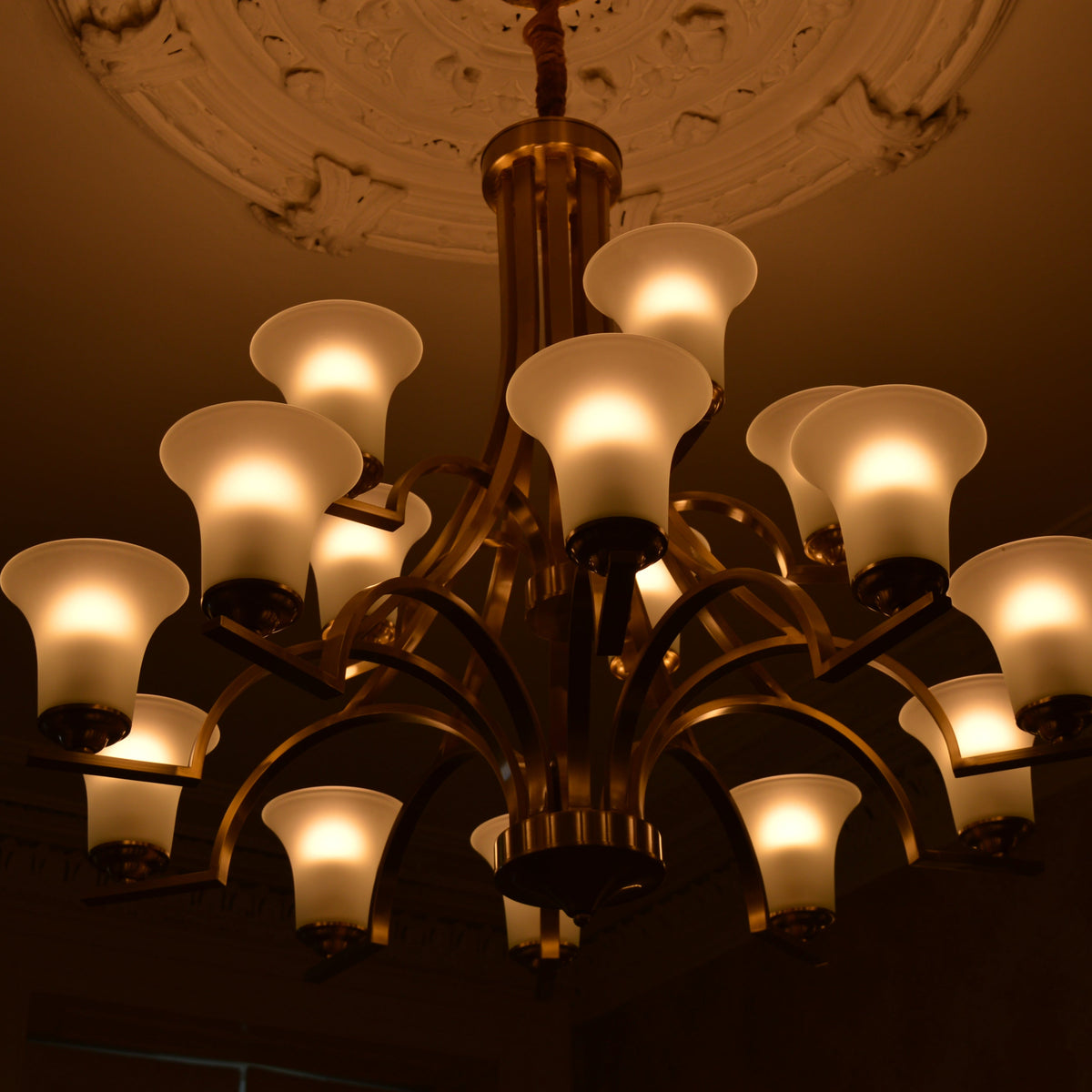 Gold Traditional 8arms Chandelier-adjustable Height-PL6017-8arms-Gold