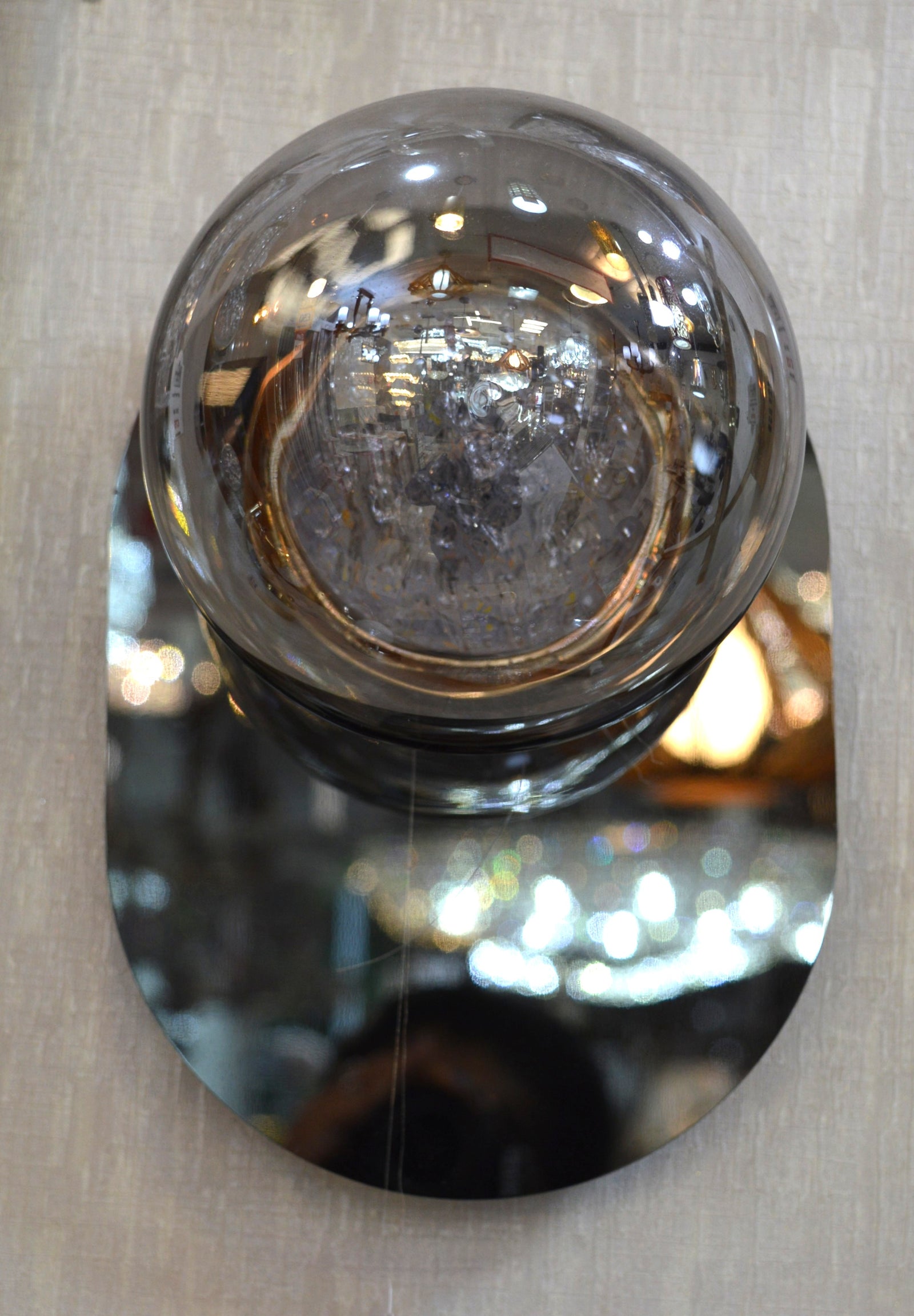 Double Tinted Globe LED Wall Lights with colour changing features  – 2337-2heads & 1head