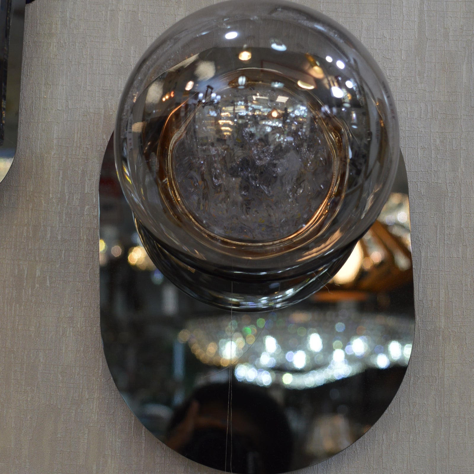 Double Tinted Globe LED Wall Lights with colour changing features  – 2337-2heads & 1head