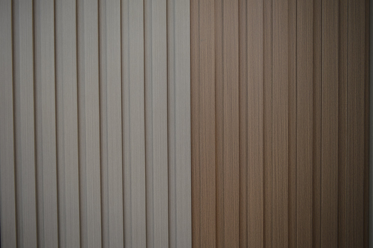 Décor Slat Wall Panels in Wood Look finish-PWC Plastic Waterproof