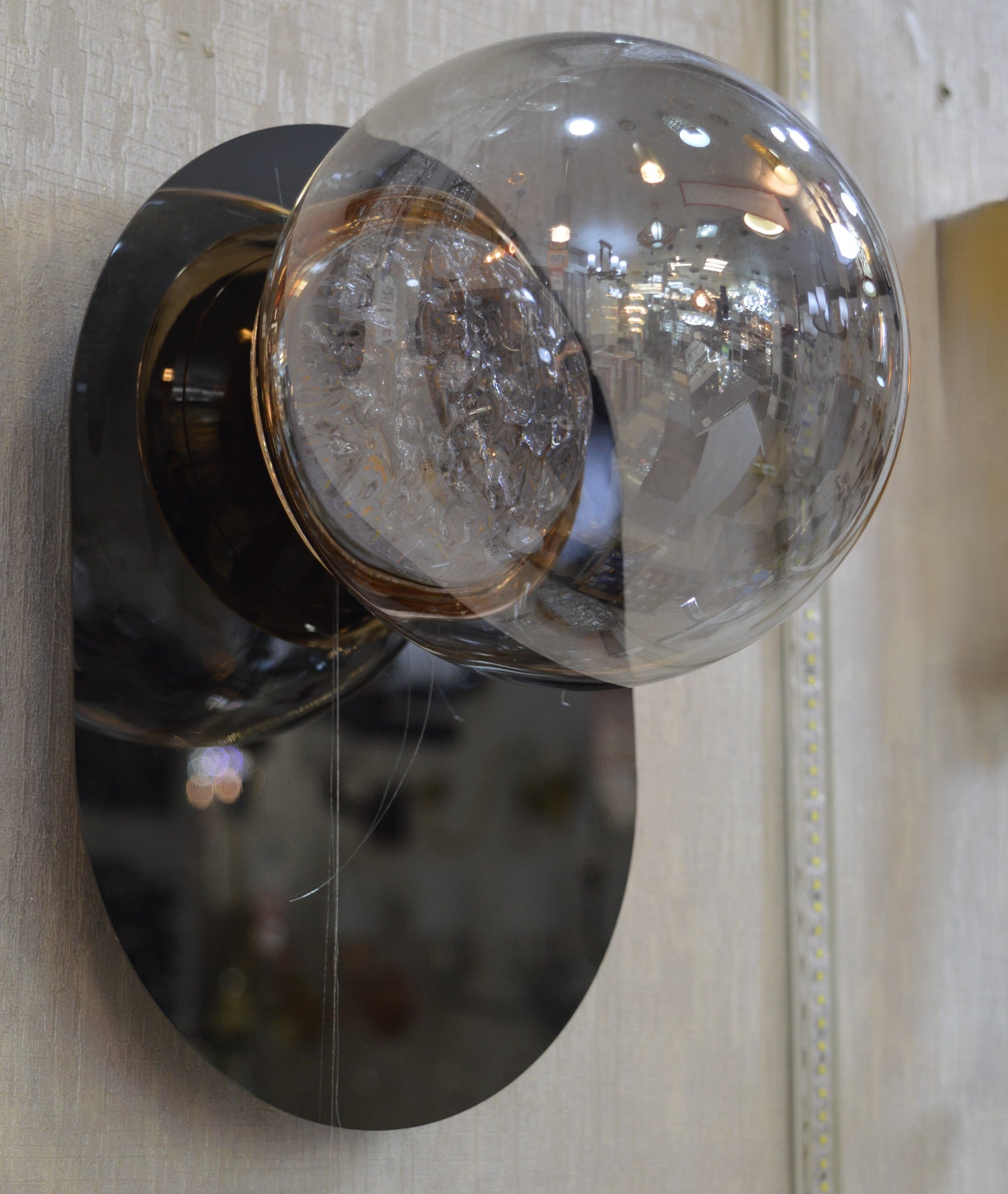 Double Tinted Globe LED Wall Lights with colour changing features  – 2337-2heads & 1head