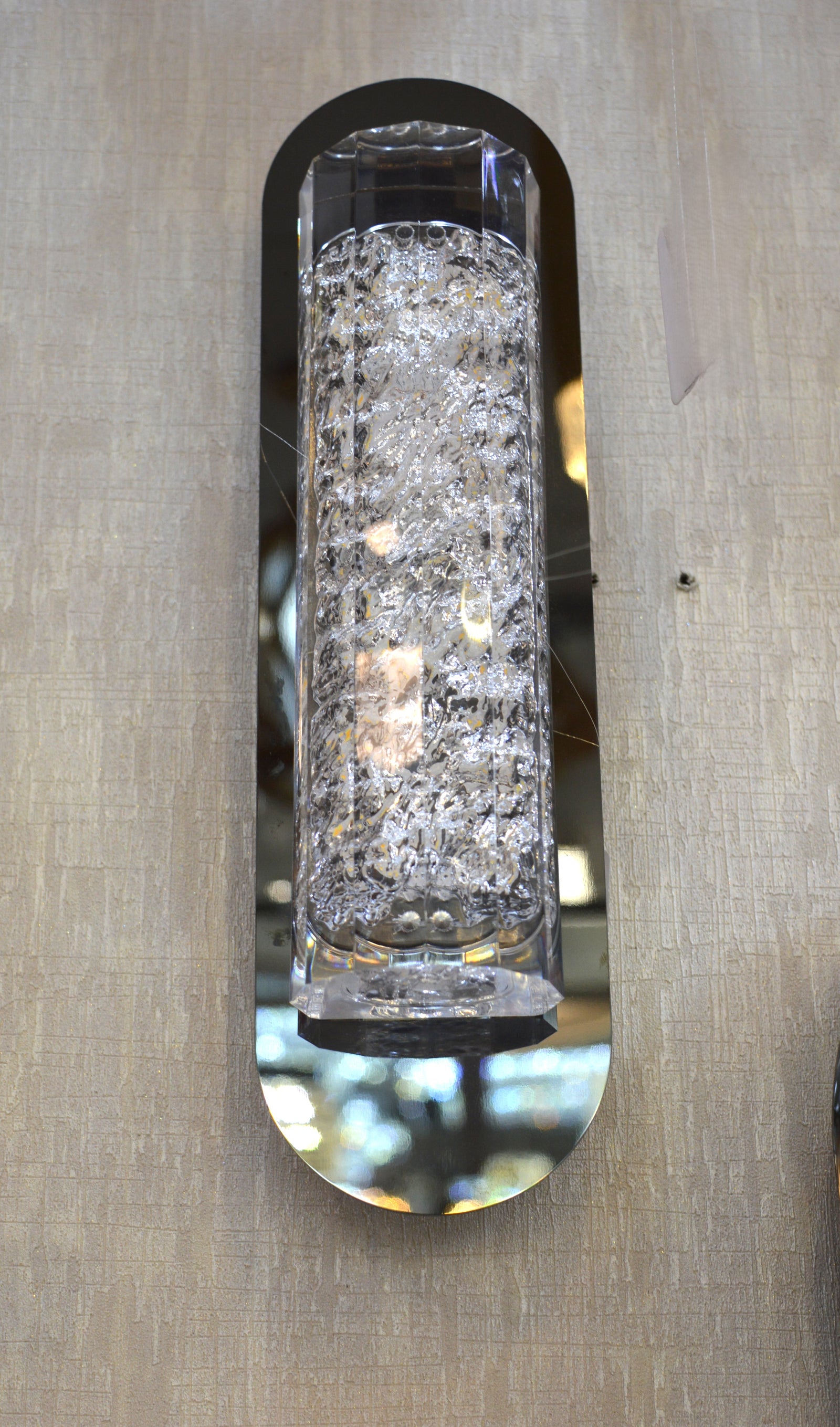 Crystal Glass Black Base LED Wall Light/Wall Lamp with Colour Changing Features-2335-1Bar & 2Bars