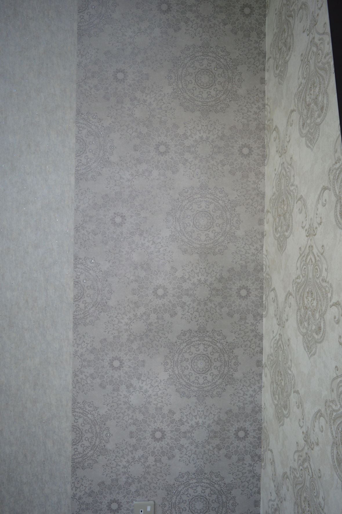 Secret Palace diamond wallpapers -Grey, Cream & Black Wallpapers-DK.T21250-1,2 & 4